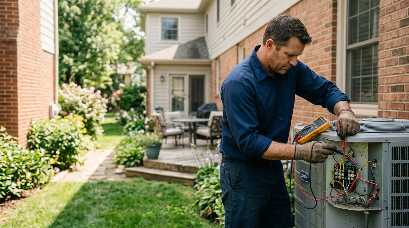 HVAC technician working near Rutherford College, NC